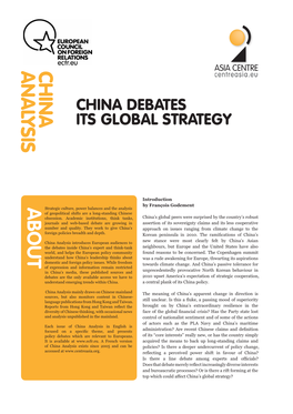 China Analysis China Debates Its Global Strategy April2011