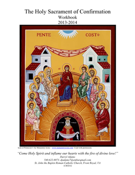 The Holy Sacrament of Confirmation Workbook 2013-2014