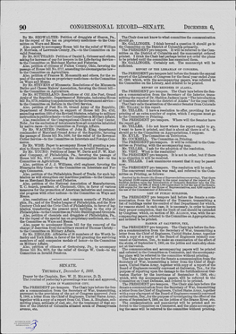 CONGRESSIONAL RECORD-SENATE. DECE1'ffier 6