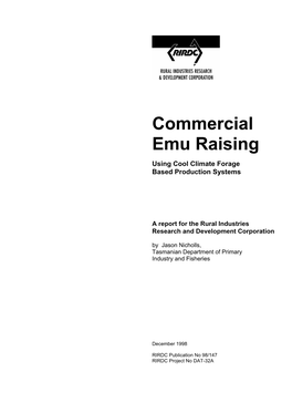 Commercial Emu Raising