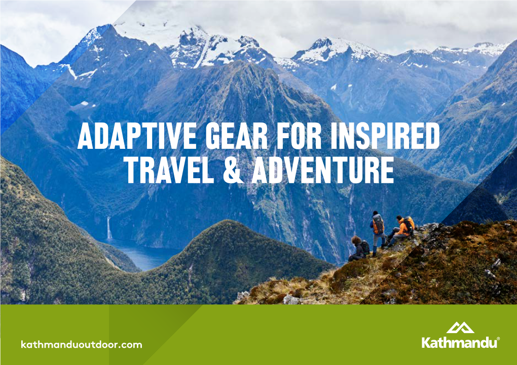 Adaptive Gear for Inspired Travel & Adventure