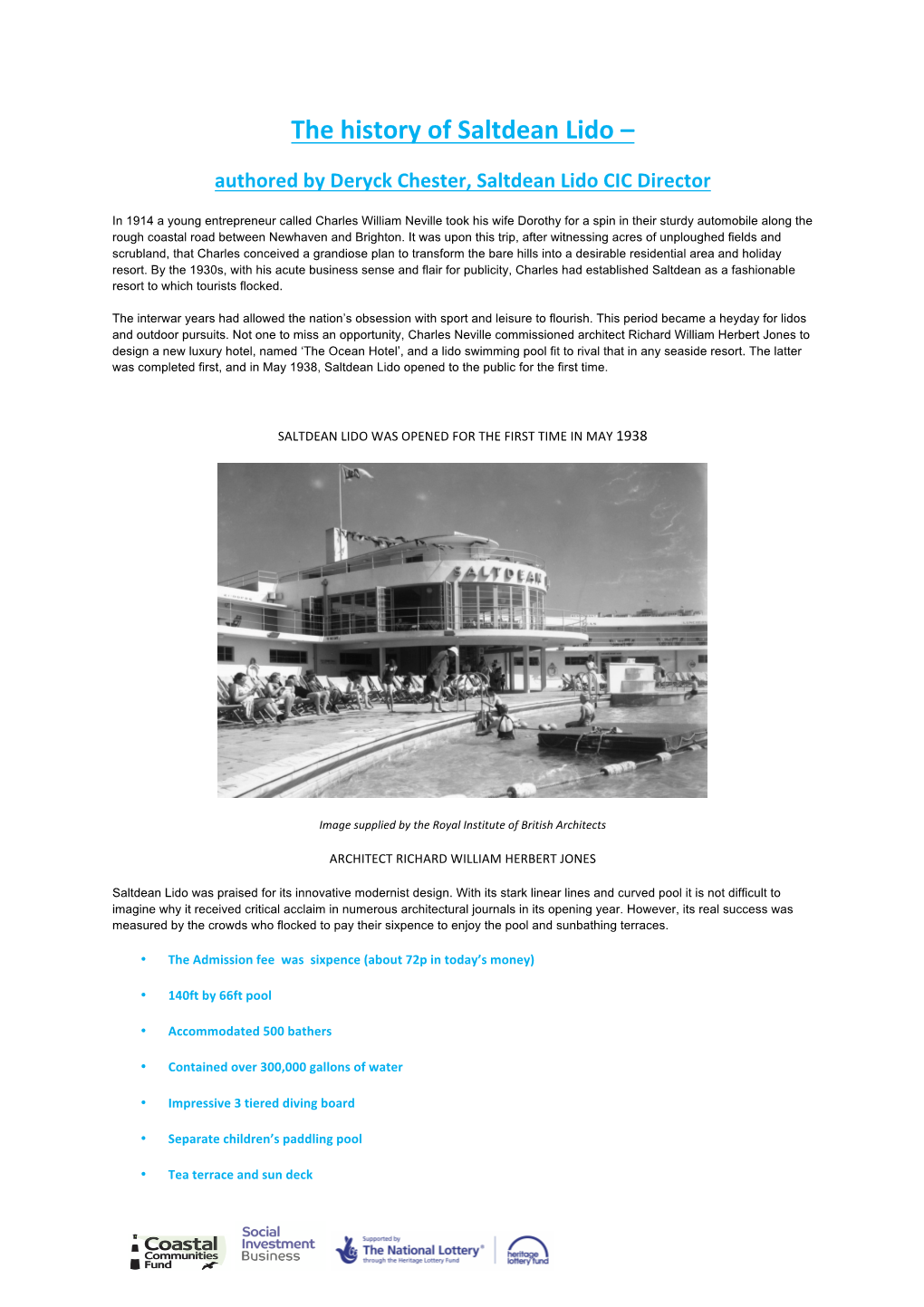 The History of Saltdean Lido –