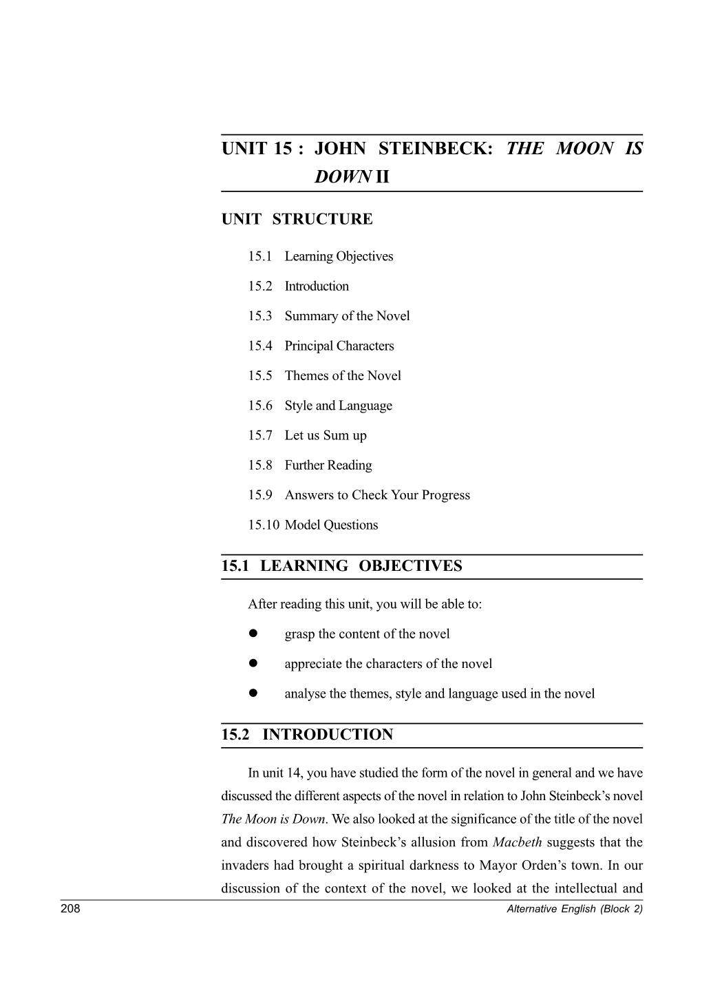 Unit 15 John Steinbeck the Moon Is Down II.Pmd