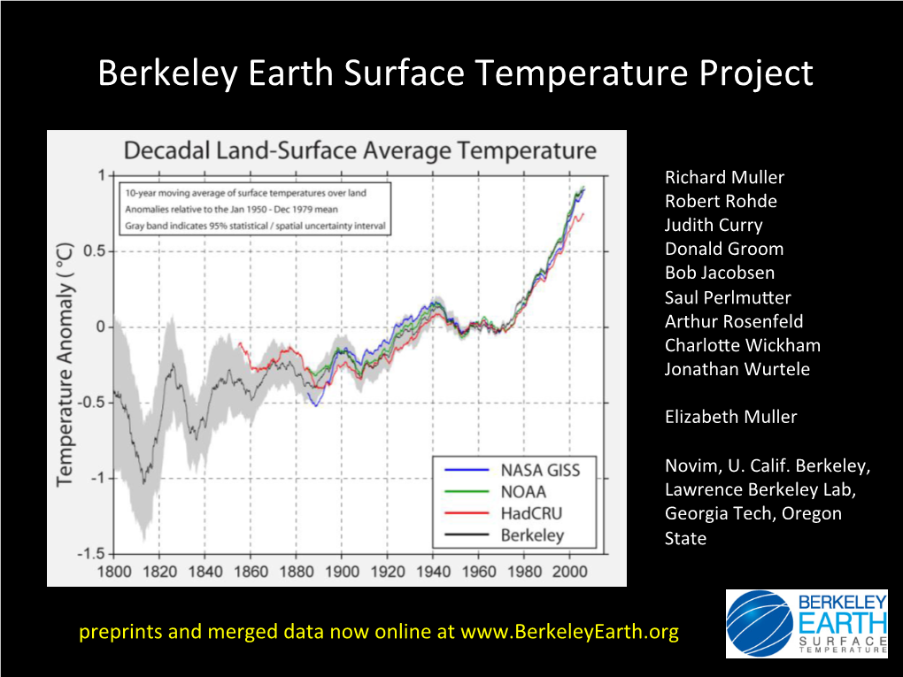 Berkeley Earth Surface Temperature Project