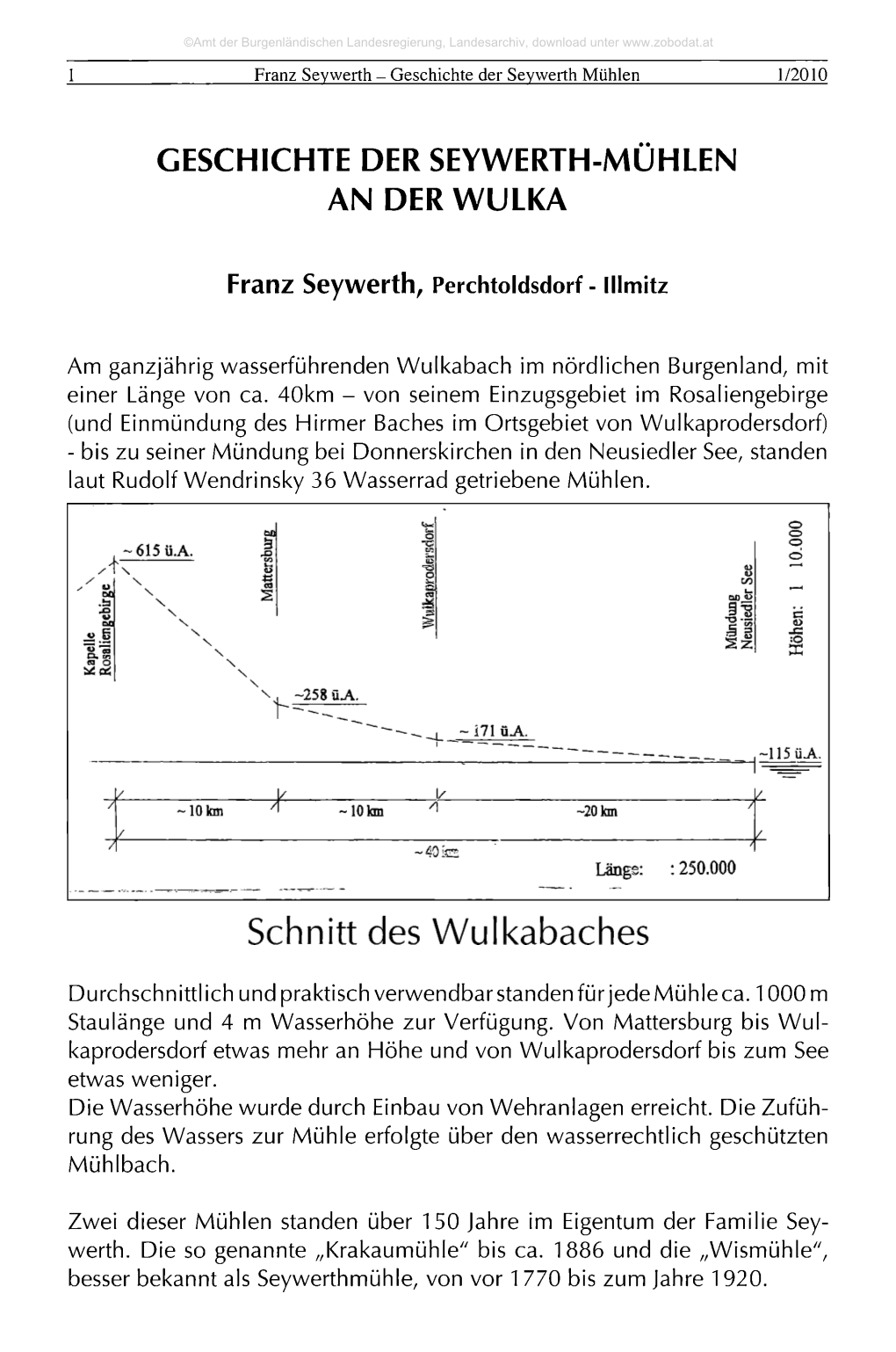 Geschichte Der Seywerth-Mühlen an Der Wulka