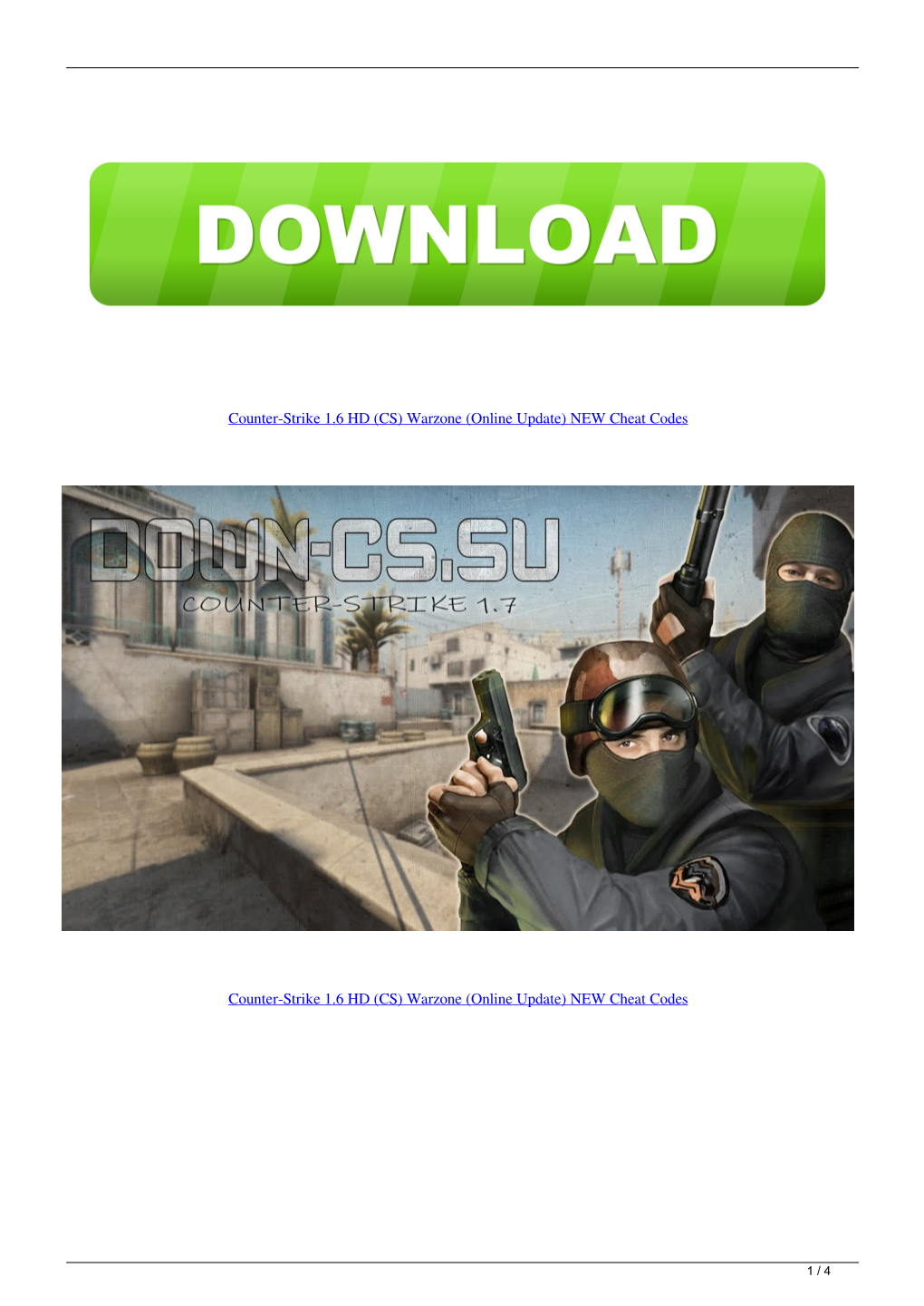 Counterstrike 16 HD CS Warzone Online Update NEW Cheat Codes