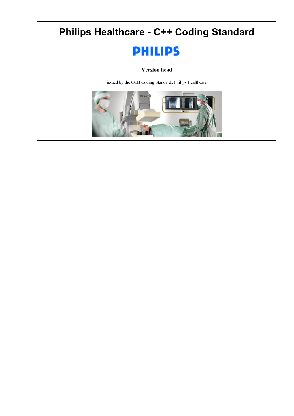 Philips Healthcare - C++ Coding Standard