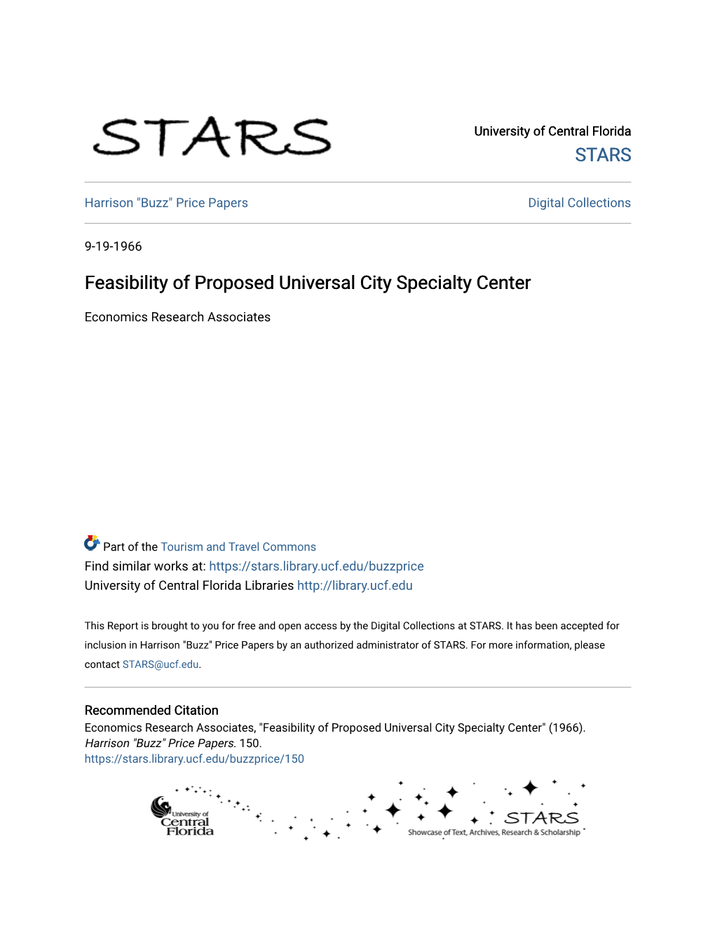 Feasibility of Proposed Universal City Specialty Center