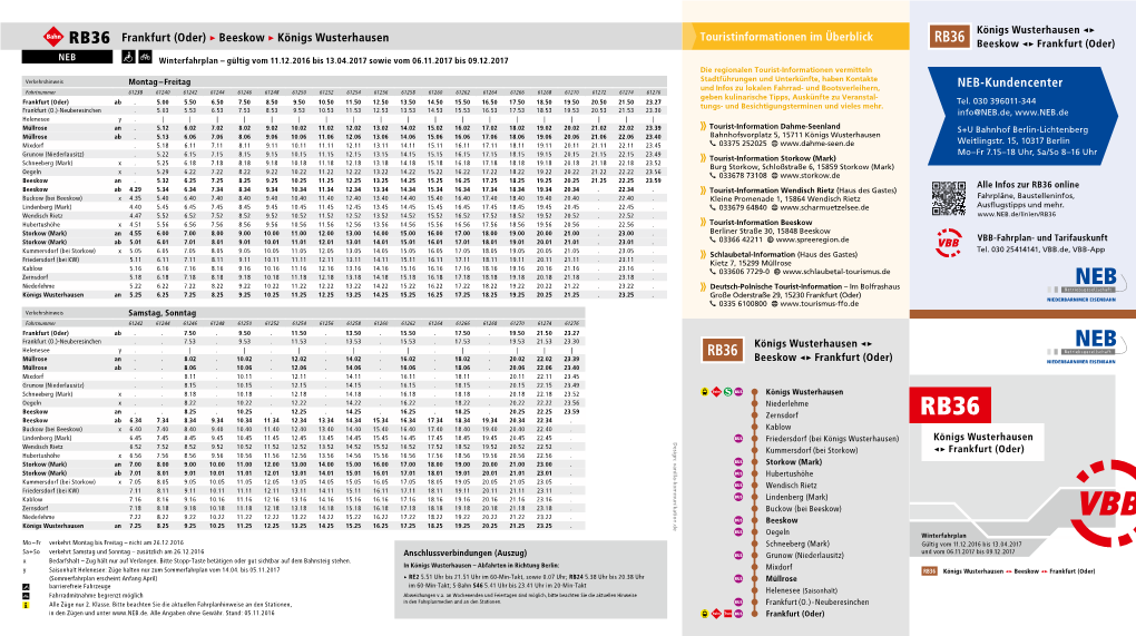 Fahrplan RB36