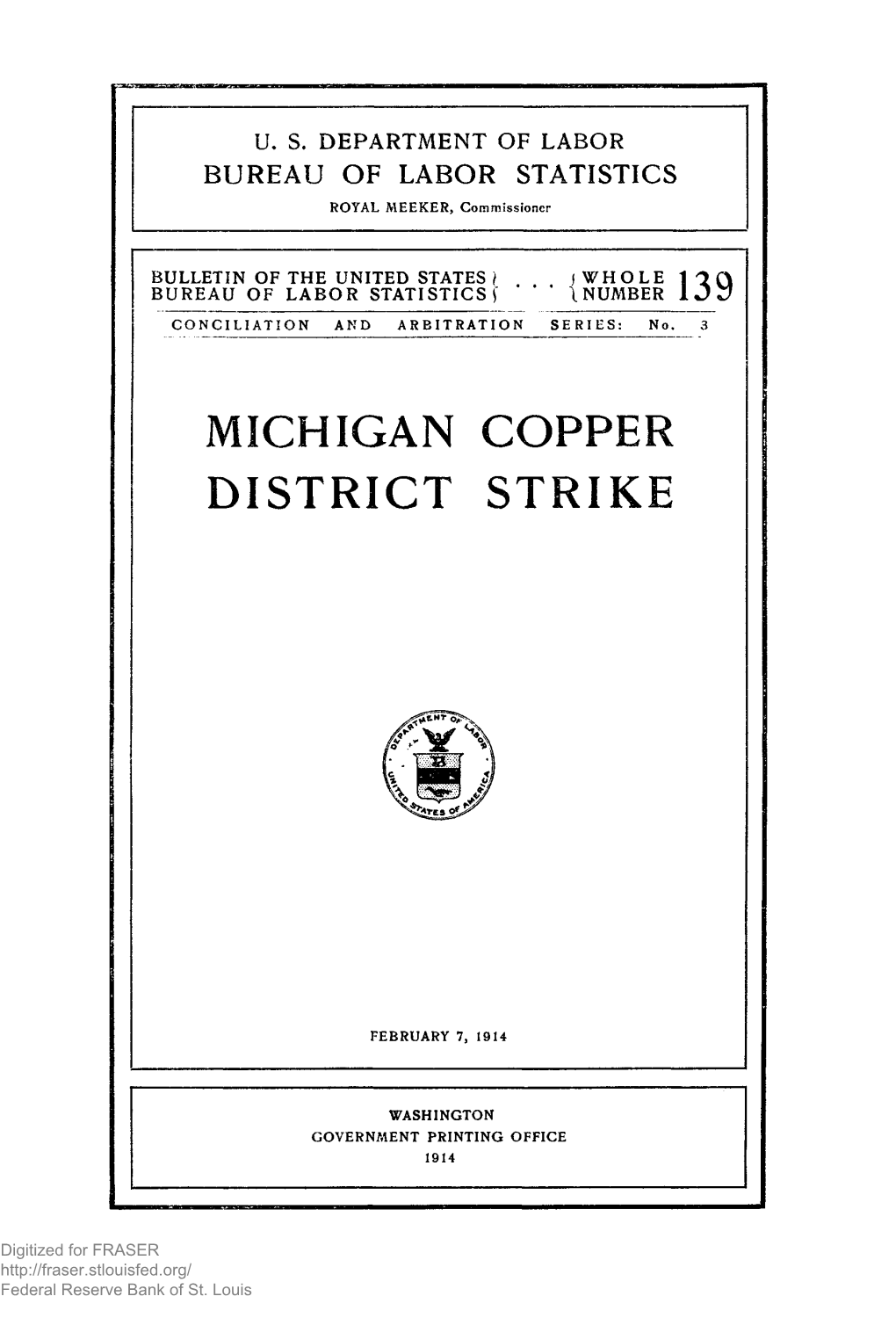 Michigan Copper District Strike