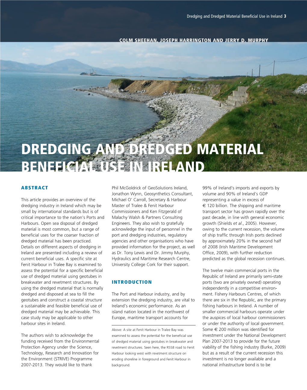 Dredging and Dredged Material Beneficial Use in Ireland 3