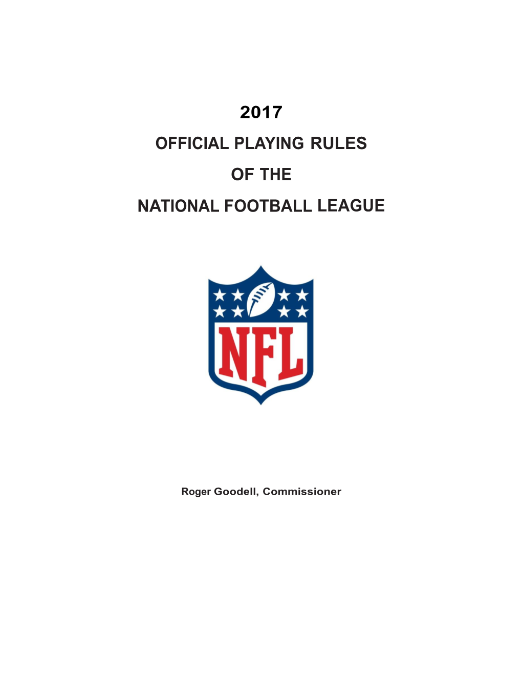 2017 Official Playing Rules of the National Football League