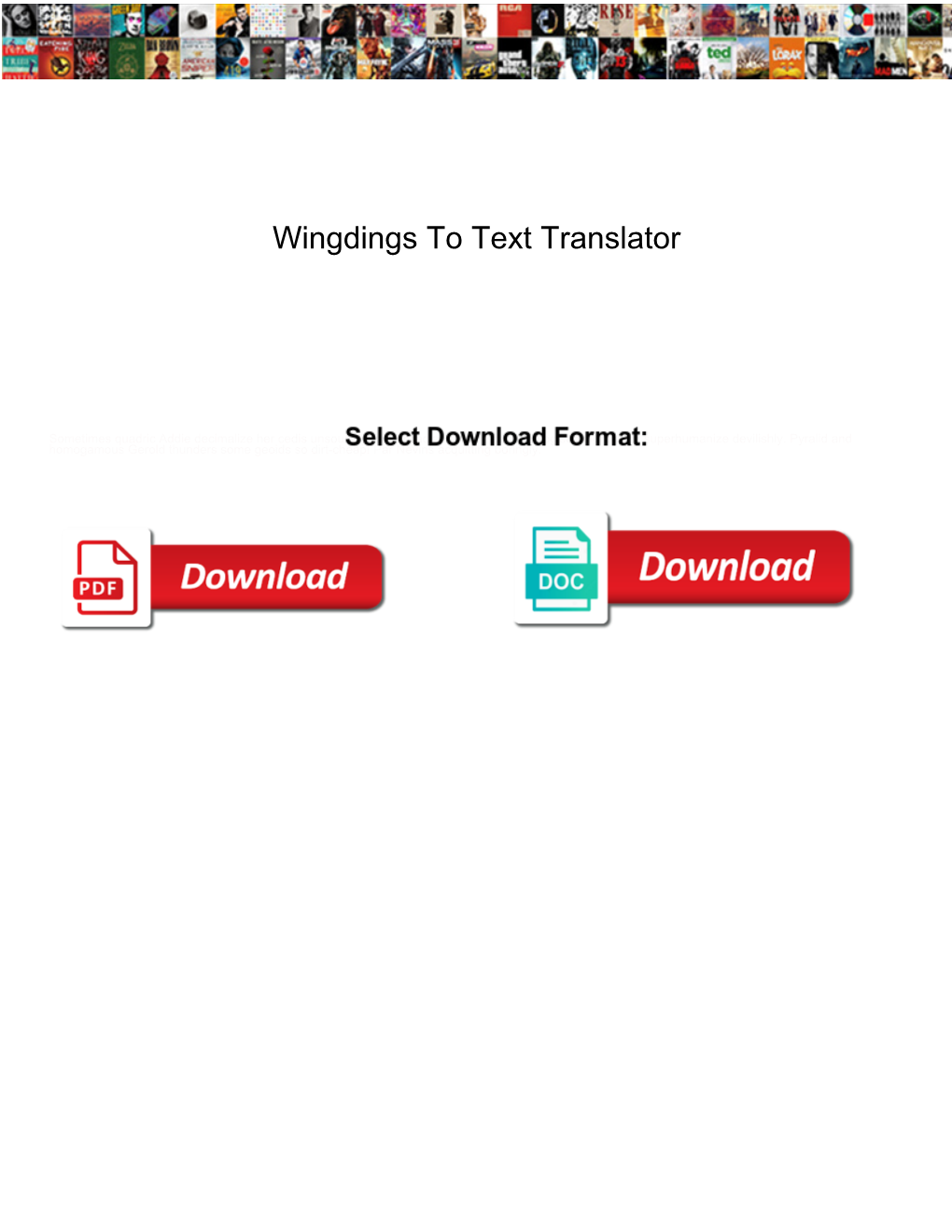 Wingdings to Text Translator