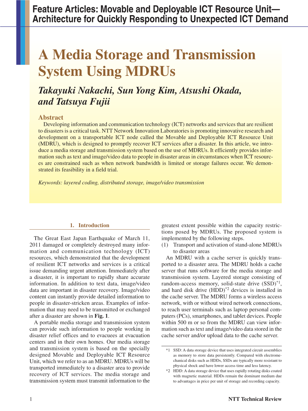 NTT Technical Review, May 2015, Vol. 13, No. 5