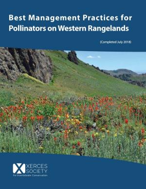 Best Management Practices for Pollinators on Western Rangelands
