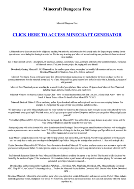 Minecraft Dungeons Free