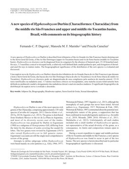 A New Species of Hyphessobrycondurbin