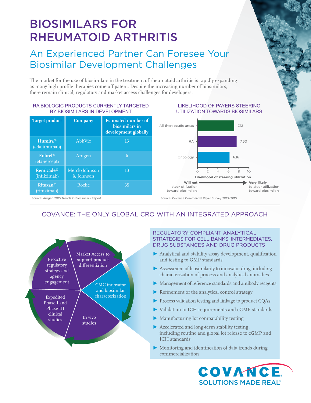 BIOSIMILARS for RHEUMATOID ARTHRITIS an Experienced Partner Can Foresee Your Biosimilar Development Challenges