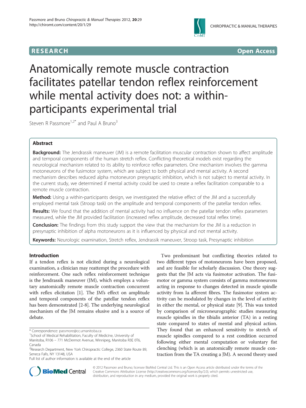 Anatomically Remote Muscle Contraction Facilitates Patellar