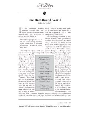 The Half-Bound World John Derbyshire