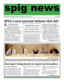 SPIG's New Journal Debuts This Fall