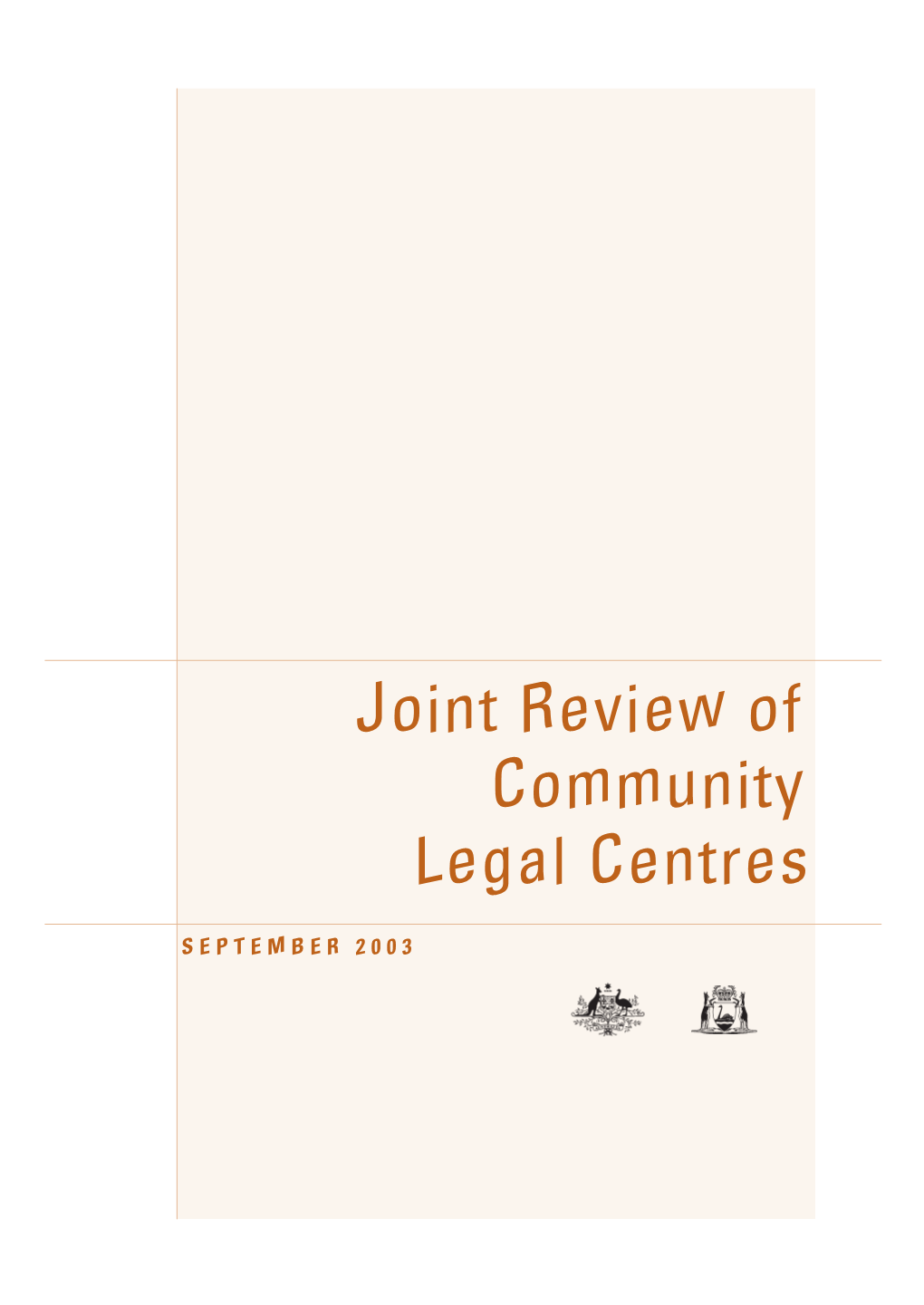 Joint Review of Community Legal Centres in WA