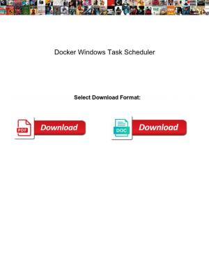Docker Windows Task Scheduler