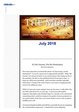 The Muse Publication Team Contributing Editor: David Hicks Contributing Editor: Larry Deniston Editor in Chief: Alón Sagee