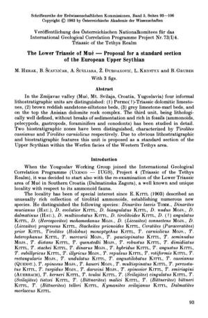 The Lower Triassic of Muc - Proposal for a Standard Section of the European Upper Scythian