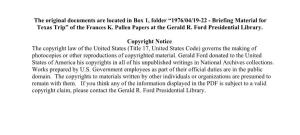 1976/04/19-22 - Briefing Material for Texas Trip” of the Frances K