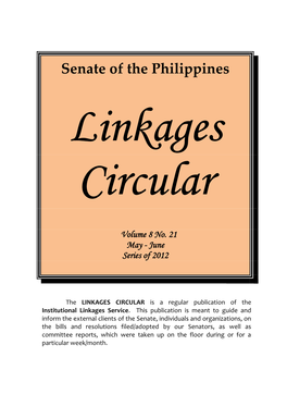 Linkages Circular Vol. 8 No. 21