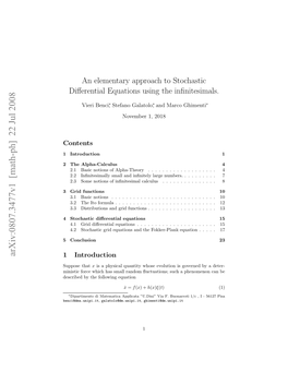 An Elementary Approach to Stochastic Differential Equations Using The