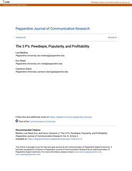 Pewdiepie, Popularity, and Profitability