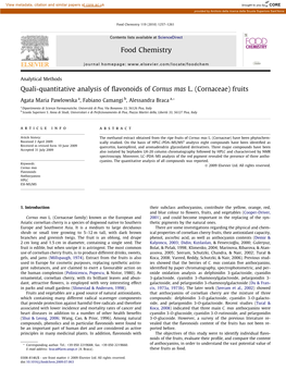 Quali-Quantitative Analysis of Flavonoids of Cornus Mas L