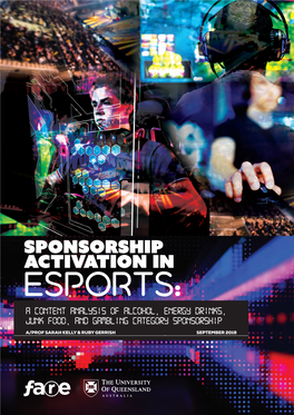 Esports: a Content Analysis of Alcohol, Energy Drinks, Junk Food, and Gambling Category Sponsorship
