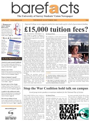 £15,000 Tuition Fees?