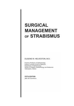 Surgical Management of Strabismus