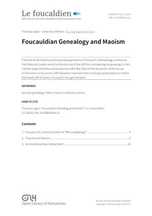 Foucauldian Genealogy and Maoism