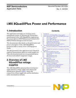 I.MX 8Quadxplus Power and Performance