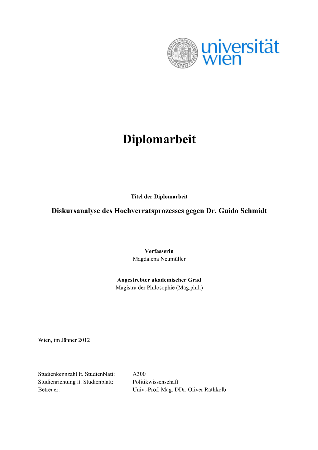 Diplomarbeit