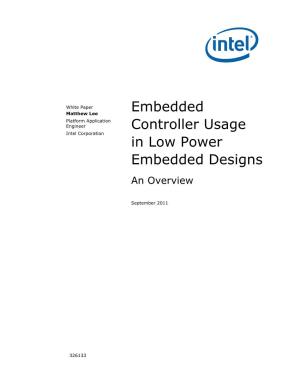 Embedded Controller Usage in Low Power Embedded Designs An