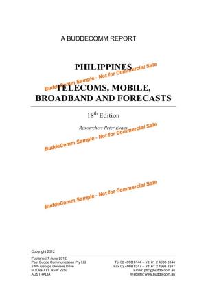 Philippines Telecoms, Mobile, Broadband and Forecasts