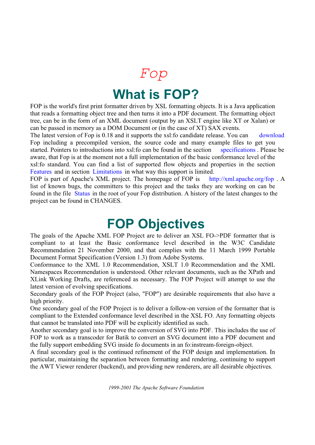 What Is FOP? FOP Objectives