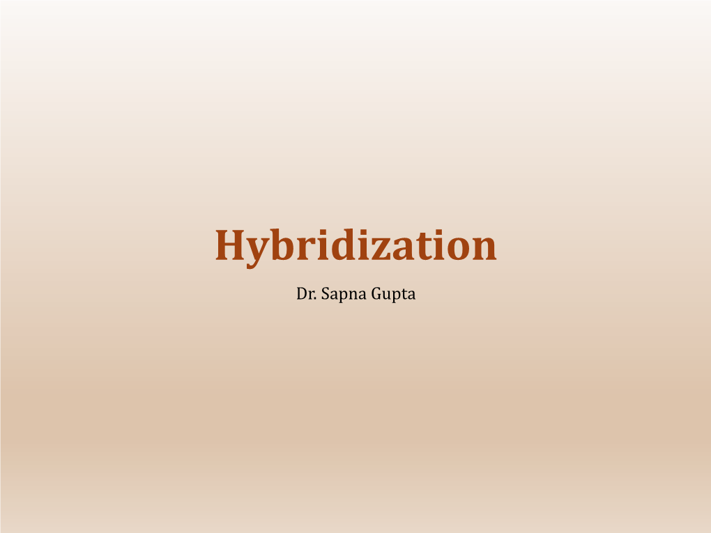 Hybridization Dr