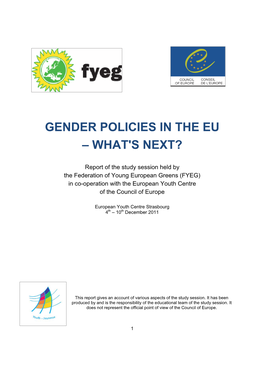 Gender Policies in the Eu – What's Next?