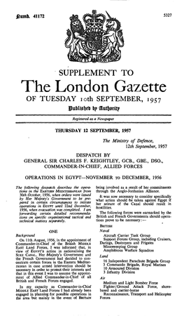 The London Gazette of TUESDAY Ioth SEPTEMBER, 1957 Bj> Sutfcotttp