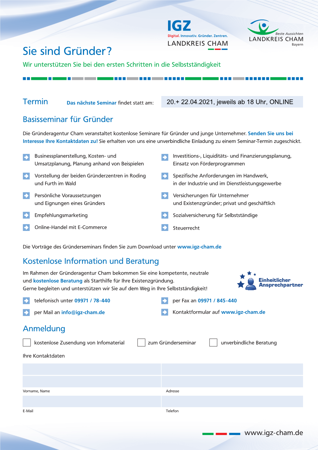 Sie Sind Gründer? Wir Unterstützen Sie Bei Den Ersten Schritten In Die ...