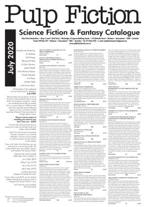 July 2020 Science Fiction & Fantasy Catalogue