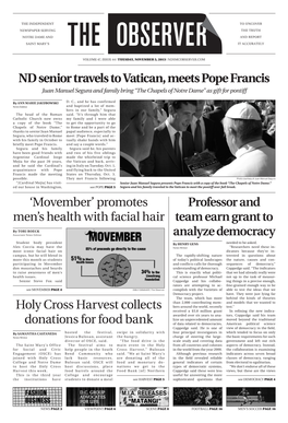 ND Senior Travels to Vatican, Meets Pope Francis Juan Manuel Segura and Family Bring “The Chapels of Notre Dame” As Gift for Pontiff