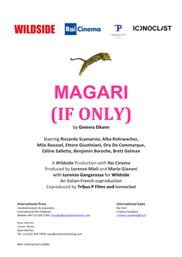 MAGARI (IF ONLY) by Ginevra Elkann